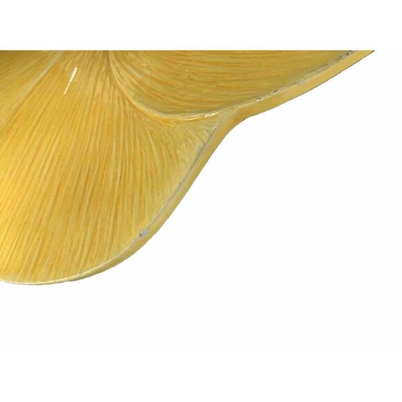 Vintage Italian Yellow Ceramic Flower Blossom Bees 3D Serving Tray - Picture 9 of 13